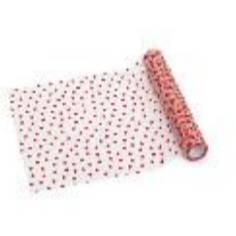 Tulle Table Runner Hearts, Red, 0.36 x 9 m (1 pkt / 1 pc.)