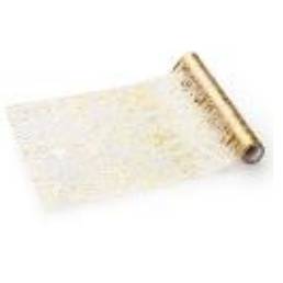 Net runner, gold print, 0,36 x 9 m (1 pkt / 1 pc.)