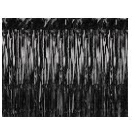 Party curtain, black, 100x200cm (1 pkt / 1 pc.)