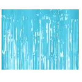 Party curtain, light sky-blue, 100x200cm (1 pkt / 1 pc.)