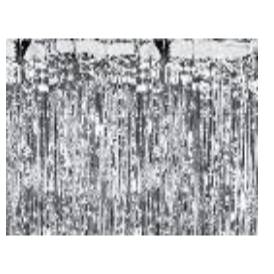 Party curtain, silver, 100x200cm (1 pkt / 1 pc.)