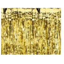Party curtain, gold, 100x200cm (1 pkt / 1 pc.)