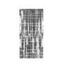 Party curtain Square, silver, 100x200cm (1 pkt / 1 pc.)
