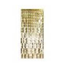Party curtain Square, luxury gold, 100x200cm (1 pkt / 1 pc.)