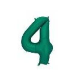 Foil Balloon Number ''4'', 86cm, Bottle Green (1 pkt / 1 pc.)