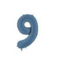 Foil Balloon Number ''9'', 86cm, navy blue (1 pkt / 1 pc.)
