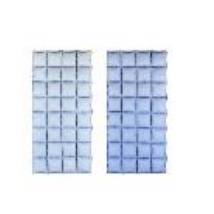 Foil balloon curtain, Blue ombre 72x143 cm (1 pkt / 1 pc.)