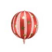 Foil balloon Starry ball, 75 cm, red (1 pkt / 1 pc.)