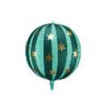Foil balloon Starry ball, 75 cm, green (1 pkt / 1 pc.)