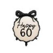 Foil Balloon Pill Happy ''60'', 47.5x45 cm, mix (1 pkt / 1 pc.)