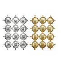 Foil balloon backdrop, double-sided Round, gold-silver, 78x107 cm (1 pkt / 1 pc.)