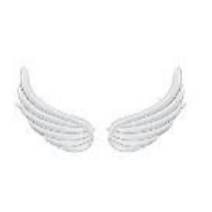 Foil balloons for garlands 'Wings', 104 x 60 cm, white (1 pkt / 2 pc.)