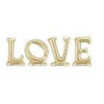 Standing foil balloon 'LOVE', 350x114 cm, gold (1 pkt / 1 pc.)