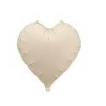 Foil Balloon Heart, 45cm, light warm grey (1 pkt / 1 pc.)