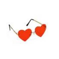 Heart-shaped Glasses, red (1 pkt / 1 pc.)