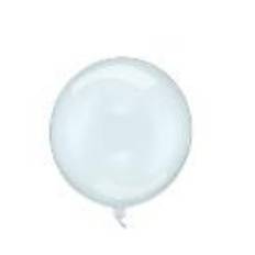 Balloon Sphere, 40cm, transparent blue (1 pkt / 1 pc.)