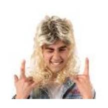 80s wig, long hair, blonde (1 pkt / 1 pc.)