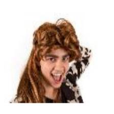 80s wig, long hair, ginger (1 pkt / 1 pc.)