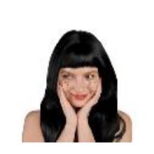 Wig, long hair, black (1 pkt / 1 pc.)