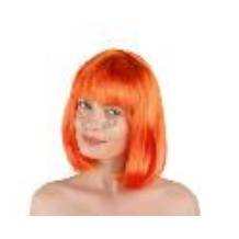 Cleopatra wig, orange (1 pkt / 1 pc.)