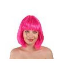 Cleopatra wig, neon pink (1 pkt / 1 pc.)