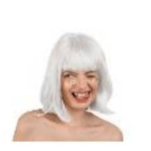 Cleopatra wig, white (1 pkt / 1 pc.)