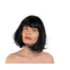 Cleopatra wig, black (1 pkt / 1 pc.)