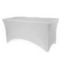 Banquet table cover, 183x76x74 cm, white (1 pkt / 1 pc.)