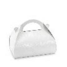 Decorative cake boxes - Pearl branches, 16x15x8 cm, white (1 pkt / 10 pc.)