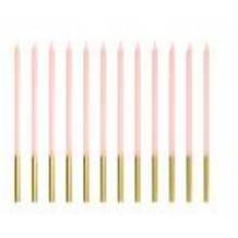 Plain birthday candles, pink, 14 cm (1 pkt / 12 pc.)