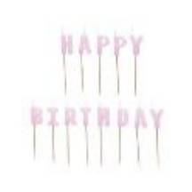 Birthday candles Happy Birthday, 2.5 cm, violet (1 pkt / 13 pc.)