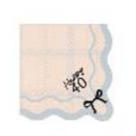 Happy 40 Napkins, 33x33 cm, mix (1 pkt / 12 pc.)