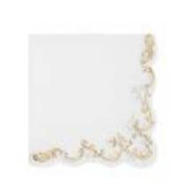 Ornament Napkins, 33x33 cm, white (1 pkt / 12 pc.)