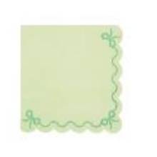 Ruffled napkins, 33x33 cm, green (1 pkt / 12 pc.)