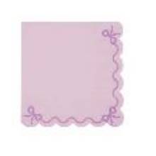 Ruffled napkins, 33x33 cm, purple (1 pkt / 12 pc.)