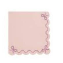 Ruffled napkins, 33x33 cm, light pink (1 pkt / 12 pc.)
