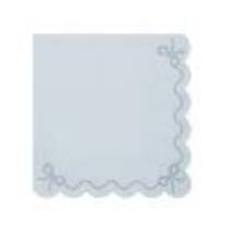 Ruffled napkins, 33x33 cm, misty blue (1 pkt / 12 pc.)