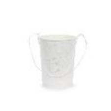 Bucket for flower petals, height approx. 13 cm, white (1 pkt / 1 pc.)