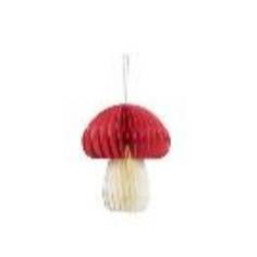Honeycomb paper decoration Mushroom, 12.5 cm, mix (1 pkt / 1 pc.)