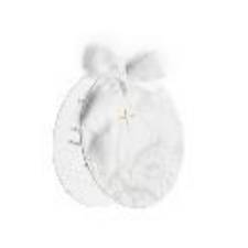 First Communion invitations with a cross, branches, and flowers, white (1 pkt / 10 pc.)